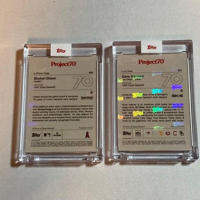 2021 Topps Project 70 Shohei Ohtani & David Winfield Snoop Dogg Card Set