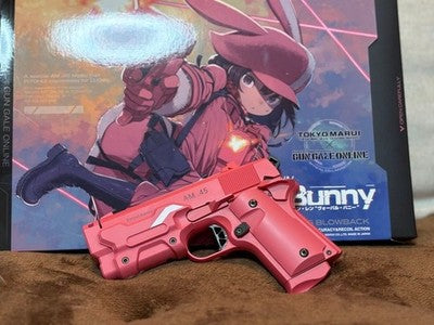 SAO Gun Gale Online AM.45 LLENN Vorpal Bunny Gas Blowback Pistol pink gift *8