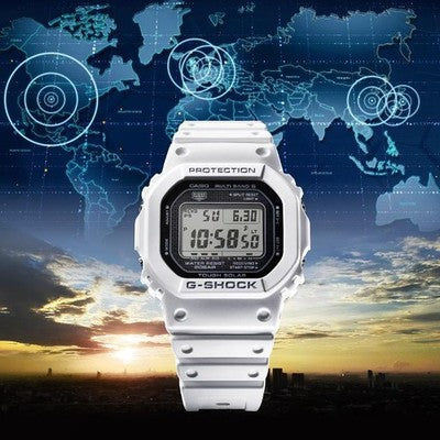 CASIO G-SHOCK GW-5000HS-7JF Tough Solar Radio-Controlled White Fabric Band