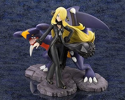 Kotobukiya Pokemon Series Cynthia with Garchomp Shirona Figure ARTFX J gift JP