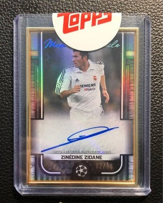 Zidane 2023-24 Topps Museum UEFA Autograph Limited Edition of 10 Real Madrid