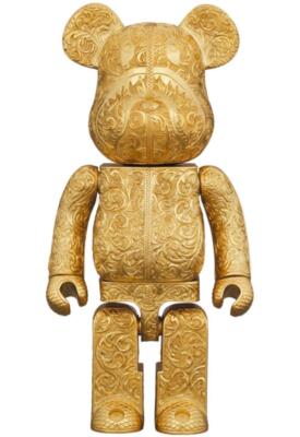 A BATHING APE BAPE X ROYAL SELANGOR SHARK BE@RBRICK 400% Gold New