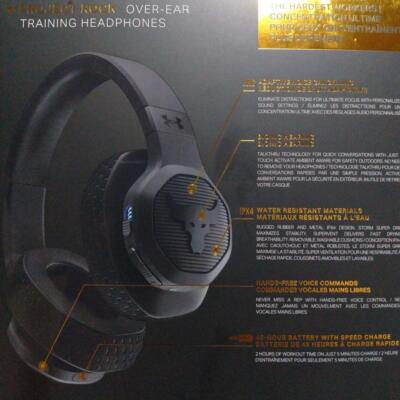 JBL Under Armour Project Rock Sport Wireless train Over-the-Ear Headphones Black