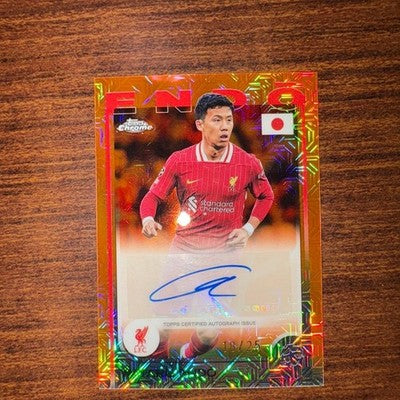 Topps UEFA Japan Edition Liverpool Wataru Endo 25 Series Autograph 18/25