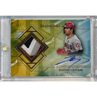 2020 Shohei Ohtani Topps Diamond Icons 1/1 Game-Used 4-Color Patch Auto Angels