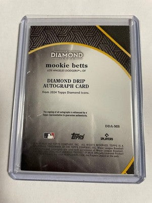 2024 MBL Mookie Betts Autographed Card TOPPS DIAMOND ICONS BASEBALL
