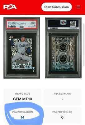 Topps 2025 Yoshinobu Yamamoto All Aces Dodgers PSA10 MLB Major League Baseball