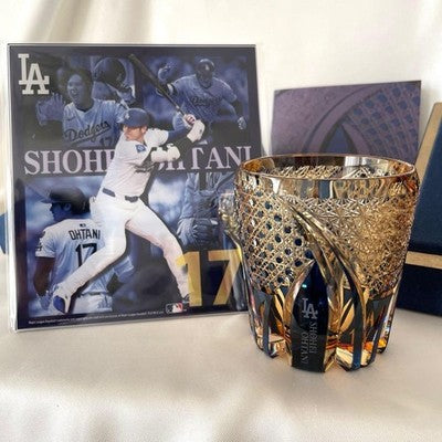 Shohei Ohtani × Edo Kiriko Rock Glass Limited 300 Rare Japanese Crystal MLB *1