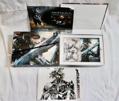 no software PS3 Metal Gear Rising Limited Edition Box figure & CD included