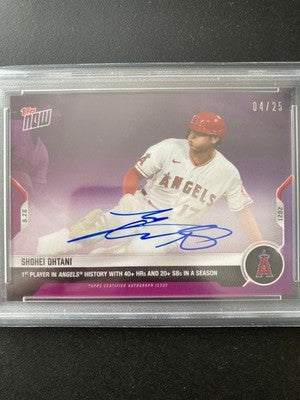 40-20 2021 Topps Now Shohei Ohtani Autographed Card #727C PSA9 serial number