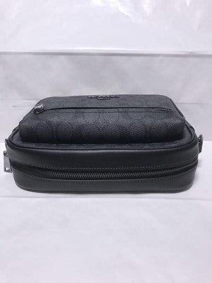 Auth COACH Elias Crossbody In Signature Canvas CJ510 Canvas Black F/S 424728
