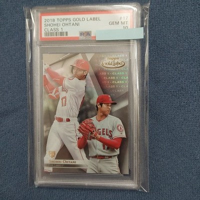 2018 Shohei Ohtani TOPPS GOLD LABEL PSA10 RC Angels #17 Dual-wielding design