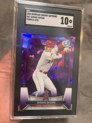 2023 Shohei Ohtani Bowman Chrome  Sapphire SGC 10 Purple /25 Angels