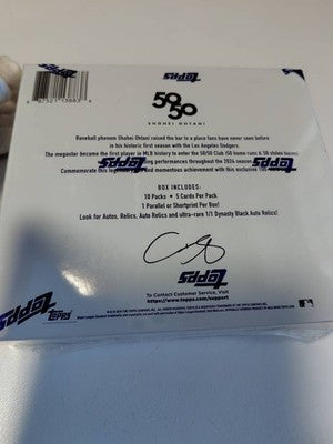 2024 Topps 50/50 Shohei Ohtani 10-Pack 1Box Trading Cards Commemorative Box