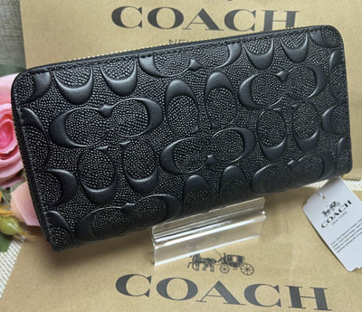 COACH Men's Travel Organizer Double Zip Embossed Signature mahogany 93425 outlet