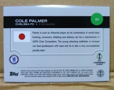 Topps UEFA 2024-25 Japan Edition Cole Palmer Sakura Parallel Soccer Card