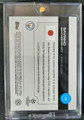 Topps UEFA 2024-25 Savinho Sakura Parallel Soccer Card Cherry Blossom