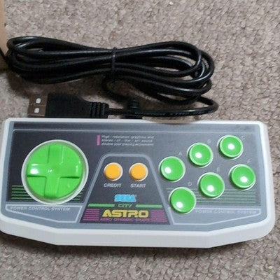 SEGA Astro City Mini Arcade Classic Control Pad Controller COMPLETO Originale