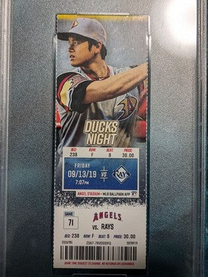 Shohei Ohtani PSA10 DUCKS NIGHT 2019 Ticket ANGELS vs RAYS PSA10 ANGEL STADIUM