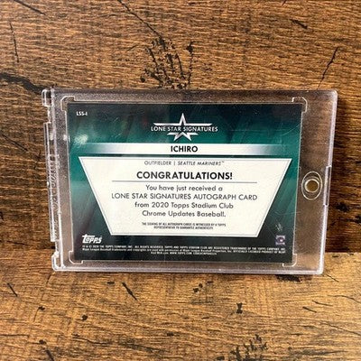 2020 Topps Stadium Club Chrome Ichiro Lone Star Signatures Auto /10 Mariners JP