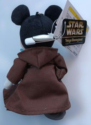 Tokyo Disney Resort Mickey Jedi Plush Keychain Badge Star Wars Limited Japan