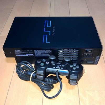 Sony PlayStation 2 PS2 SCPH-30000 Console w/ Remote Controller Memory Card Set