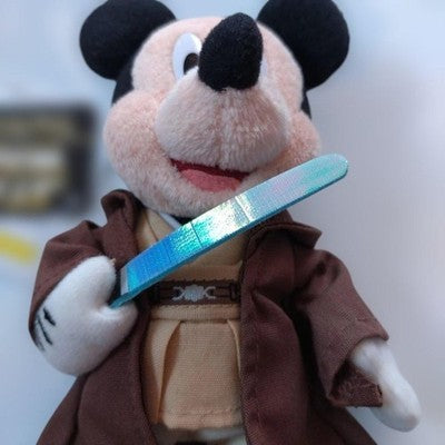Tokyo Disney Resort Mickey Jedi Plush Keychain Badge Star Wars Limited Japan
