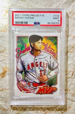Shohei Ohtani 2021 MVP PSA9 TOPPS PROJECT70 MLB 722 Limited PR Low Pop 722