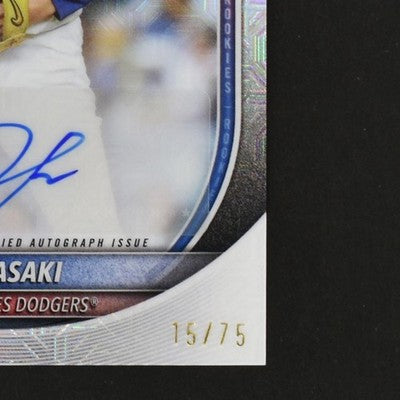 Topps 2025 Roki Sasaki Bowman Chrome Mega Box  CRA-RS Autograph card /75