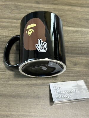 LAST ONE A BATHING APE BAPE COFFEE MUG -ONLINE EXCLUSIVE- RARE from JAPAN glass