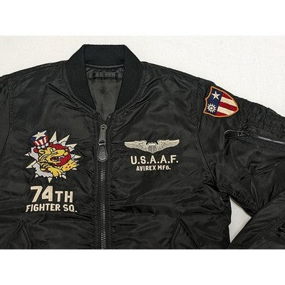 AVIREX Flying Tiger AVG Reversible MA-1 Black Size F Filled with padding
