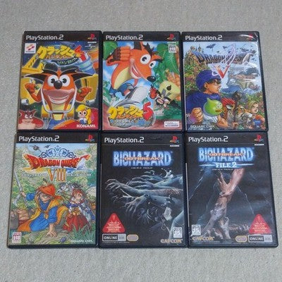 Sony PlayStation2 Console w/ Games Bundle Lot Tested Japan game Resident Evil