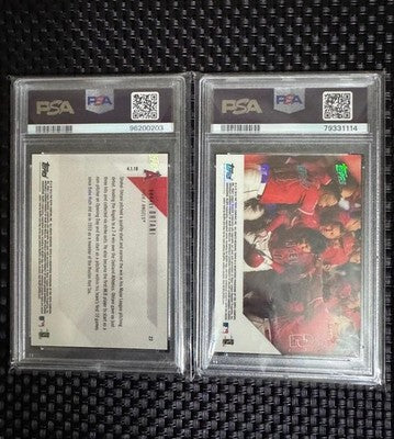 Shohei Ohtani 2018 MLB First Win First Home Runner Up 2RC PSA10 MLB Rookie Cards