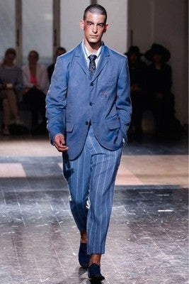 Yohji Yamamoto POUR HOMME 13SS Rayon Set Dark Blue  sizeS Set-up suit