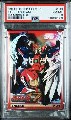 2021 Shohei Ohtani Topps Project70 #510  Rainbow Foil PSA8 Major League Baseball