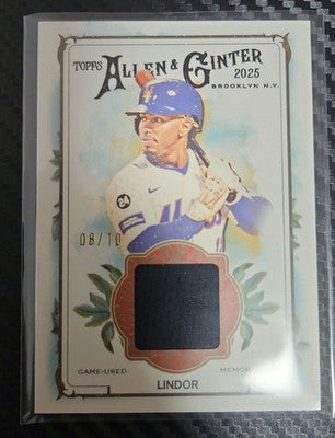 2025 Francisco Lindor TOPPS ALLEN & GINTER /10 NEW YORK METS MBL Sports card