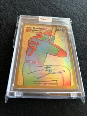 2023 Shohei Ohtani autographed card Topps Project70 50-50 Japanese Edition