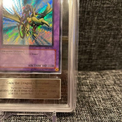 Yu-Gi-Oh Gaia Dragon Champion LOB-125 1st Edition PSA Asian English (ARS10)