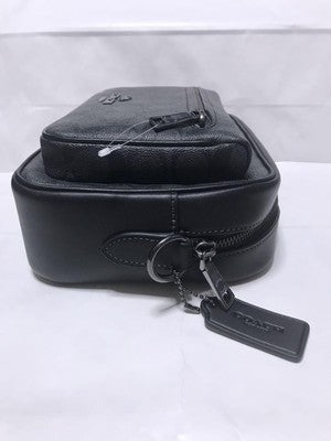 Auth COACH Elias Crossbody In Signature Canvas CJ510 Canvas Black F/S 424728