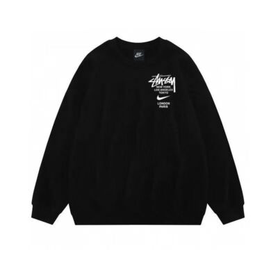see description size M-XL stussy nike embroidered sweatsuit  unisex black gray