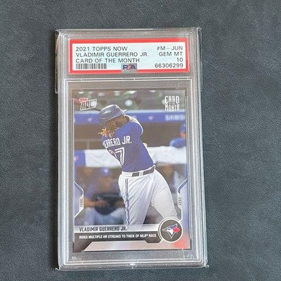 2021 Topps Now Card of the Month Vladimir Guerrero Jr PSA 10 sports trading card