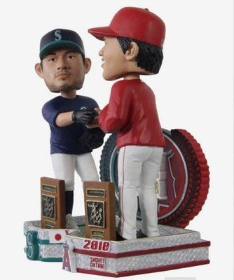 Shohei Ohtani & Ichiro Rookie of the Year commemorative bobblehead limited