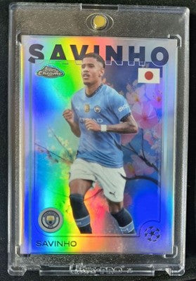 Topps UEFA 2024-25 Savinho Sakura Parallel Soccer Card Cherry Blossom