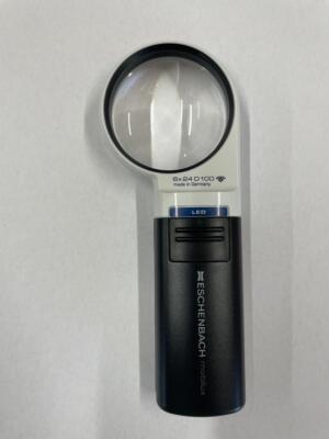 NEW ESCHENBACH handheld Loupe mobilux LED magnification x6 light 1511-6 acs