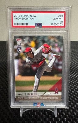 Shohei Ohtani 2018 MLB First Win First Home Runner Up 2RC PSA10 MLB Rookie Cards