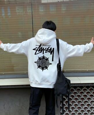 check desctiption size M-XL Stussy street style winter fleece and thick parka
