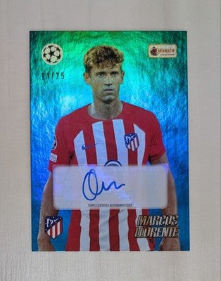 2023 Topps Marcos Llorente Autograph Card Limited Edition/25 Atletico de Madrid