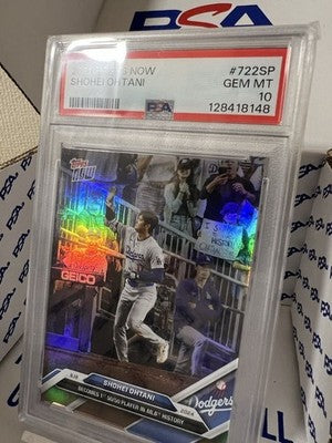 2024 Topps now Shohei Otani 722sp 50/50 Short print Foil Variation Card