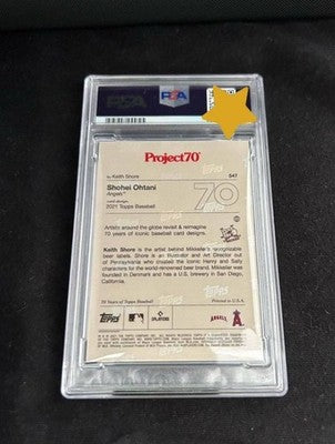 Shohei Ohtani 2021 Topps Project 70 PSA9 Pokemon style card Angels uniform