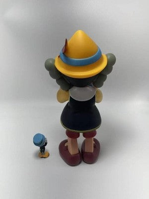 MEDICOM TOY KAW x DISNEY: PINOCCHIO & JIMINY CRICKET 2010 In mint